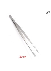 1pc Tweezers 12.5cm/14cm/16cm/18cm/20cm/25cm/30cm Stainless Steel Medical Dental Precision Long Straight Forceps Forceps