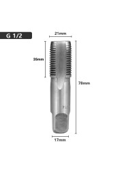 XCAN - Metal Screw Tap, Thread Tools, 1/8 1/4 3/8 1/2 3/4 1 Inch