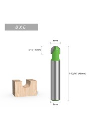 LA VIE 1pc 8mm Shank Ball Nose End Mill Round Nose Cove CNC Milling Bit Radius Core Box Solid Carbide Router Bits Tools