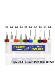 XCAN 10 قطعة/المجموعة 0.3mm إلى 1.2mm PCB مثقاب صغير بت التنغستن الصلب كربيد ل طباعة لوحة دوائر كهربائية cnc لقمة ثقب آلة