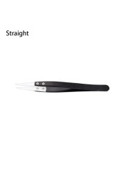 Ceramic tweezers head stainless steel handle anti-static high-temperature anti-corrosion repair tools