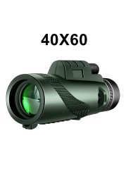 HD Mini 40X60 المهنية تلسكوب أحادي مناظير قوية طويلة المدى جيب مقاوم للماء التكبير ليلة للسياحة الصيد