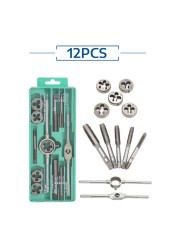 Multifunctional NC Screw Tap and Die Set External Thread Cutting Tapping Tool Hand Kit Thread Screwdriver Screw Tap Die