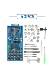 Multifunctional NC Screw Tap and Die Set External Thread Cutting Tapping Tool Hand Kit Thread Screwdriver Screw Tap Die