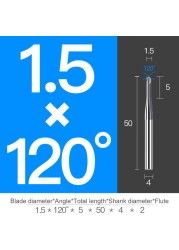 Chamfer Milling Cutter Carbide Angle Anti Chamfer End Mill Deburring V Grove Router 60 90 120 Degree 2 3 Flutes