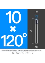 Chamfer Milling Cutter Carbide Angle Anti Chamfer End Mill Deburring V Grove Router 60 90 120 Degree 2 3 Flutes