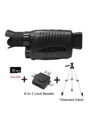 Infrared night vision monocular 1080P HD monocular night vision telescope for dark hunting video record