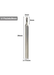 XCAN-آلة قطع كربيد واحدة ، 3.175 مللي متر (1/8 بوصة) ، جهاز التوجيه CNC ، قطر 1-3.175 مللي متر ، لقطع الألومنيوم