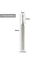 XCAN - Single Carbide Cutting Machine, 3.175mm (1/8"), CNC Router, 1-3.175mm Diameter, for Aluminum Cutting