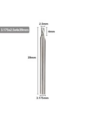 XCAN - Single Carbide Cutting Machine, 3.175mm (1/8"), CNC Router, 1-3.175mm Diameter, for Aluminum Cutting