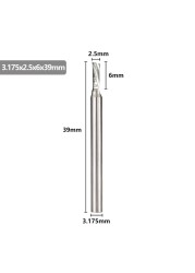 XCAN - Single Carbide Cutting Machine, 3.175mm (1/8"), CNC Router, 1-3.175mm Diameter, for Aluminum Cutting