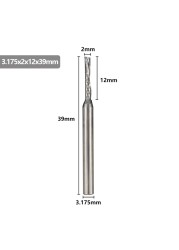 XCAN - Single Carbide Cutting Machine, 3.175mm (1/8"), CNC Router, 1-3.175mm Diameter, for Aluminum Cutting