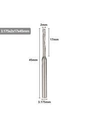 XCAN-آلة قطع كربيد واحدة ، 3.175 مللي متر (1/8 بوصة) ، جهاز التوجيه CNC ، قطر 1-3.175 مللي متر ، لقطع الألومنيوم