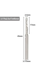 XCAN - Single Carbide Cutting Machine, 3.175mm (1/8"), CNC Router, 1-3.175mm Diameter, for Aluminum Cutting