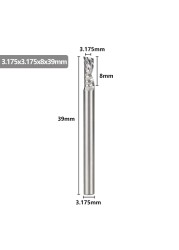 XCAN-آلة قطع كربيد واحدة ، 3.175 مللي متر (1/8 بوصة) ، جهاز التوجيه CNC ، قطر 1-3.175 مللي متر ، لقطع الألومنيوم