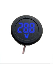 DC 5-100V LED Round Digital Display Two Wire Voltmeter DC Digital Car Voltage Current Meter Volt Detector Test Monitor Part