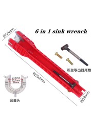 Multifunctional Sink Wrench Kitchen Plumbing Repair Tool Foam Faucet Wrench Plumbing Pipe Wrench Bathroom Toilet Wrenches Tool Set