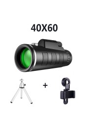 High Resolution Portable Military 40X Zoom Binoculars Professional Long Range Monocular Industrial Glass Low Night Vision Hunting Telescope