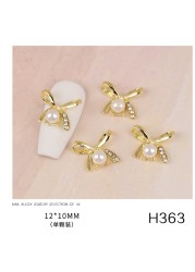 3pcs new nail art butterfly combined with gold jewelry hollow metal love rhinestone super flash butterfly nail decoration drill