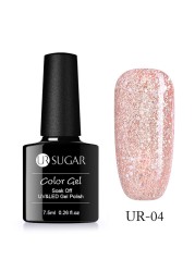 UR SUGAR 7.5ml Glitter UV Gel Polish Bling Sequins Rose Gold Silver Soak Off Manicure Nail UV Gel Polish Lacquer Base