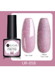 UR SUGAR 7.5ml Glitter UV Gel Polish Bling Sequins Rose Gold Silver Soak Off Manicure Nail UV Gel Polish Lacquer Base