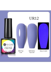 ur sugar 7.5ml luminous gel nail polish glow in the dark color semi permanent soak off uv varnish gel fluorescent nails art