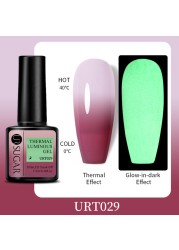 ur sugar 7.5ml luminous gel nail polish glow in the dark color semi permanent soak off uv varnish gel fluorescent nails art