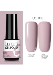 LILYCUTE 7ml UV Nail Gel Polish Autumn Winter Color Semi Permanent Matte Top Coat Necessary Soak Off UV LED Nail Art Gel Varnish