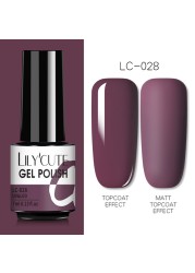 LILYCUTE 7ml UV Nail Gel Polish Autumn Winter Color Semi Permanent Matte Top Coat Necessary Soak Off UV LED Nail Art Gel Varnish