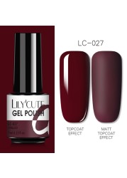 LILYCUTE 7ml UV Nail Gel Polish Autumn Winter Color Semi Permanent Matte Top Coat Necessary Soak Off UV LED Nail Art Gel Varnish