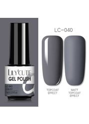 LILYCUTE 7ml UV Nail Gel Polish Autumn Winter Color Semi Permanent Matte Top Coat Necessary Soak Off UV LED Nail Art Gel Varnish