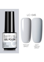 LILYCUTE 7ml UV Nail Gel Polish Autumn Winter Color Semi Permanent Matte Top Coat Necessary Soak Off UV LED Nail Art Gel Varnish