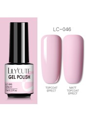 LILYCUTE 7ml UV Nail Gel Polish Autumn Winter Color Semi Permanent Matte Top Coat Necessary Soak Off UV LED Nail Art Gel Varnish