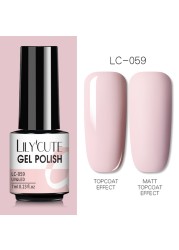 LILYCUTE 7ml UV Nail Gel Polish Autumn Winter Color Semi Permanent Matte Top Coat Necessary Soak Off UV LED Nail Art Gel Varnish