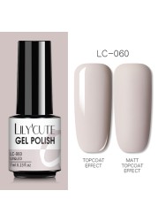 LILYCUTE 7ml UV Nail Gel Polish Autumn Winter Color Semi Permanent Matte Top Coat Necessary Soak Off UV LED Nail Art Gel Varnish