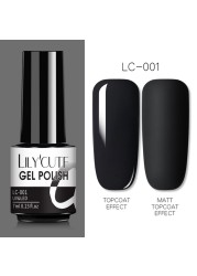 LILYCUTE 7ml UV Nail Gel Polish Autumn Winter Color Semi Permanent Matte Top Coat Necessary Soak Off UV LED Nail Art Gel Varnish