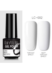 LILYCUTE 7ml UV Nail Gel Polish Autumn Winter Color Semi Permanent Matte Top Coat Necessary Soak Off UV LED Nail Art Gel Varnish