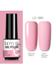 LILYCUTE 7ml UV Nail Gel Polish Autumn Winter Color Semi Permanent Matte Top Coat Necessary Soak Off UV LED Nail Art Gel Varnish