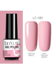 LILYCUTE 7ml UV Nail Gel Polish Autumn Winter Color Semi Permanent Matte Top Coat Necessary Soak Off UV LED Nail Art Gel Varnish