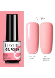 LILYCUTE 7ml UV Nail Gel Polish Autumn Winter Color Semi Permanent Matte Top Coat Necessary Soak Off UV LED Nail Art Gel Varnish