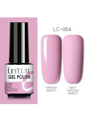 LILYCUTE 7ml UV Nail Gel Polish Autumn Winter Color Semi Permanent Matte Top Coat Necessary Soak Off UV LED Nail Art Gel Varnish