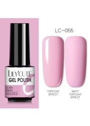 LILYCUTE 7ml UV Nail Gel Polish Autumn Winter Color Semi Permanent Matte Top Coat Necessary Soak Off UV LED Nail Art Gel Varnish