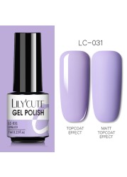 LILYCUTE 7ml UV Nail Gel Polish Autumn Winter Color Semi Permanent Matte Top Coat Necessary Soak Off UV LED Nail Art Gel Varnish