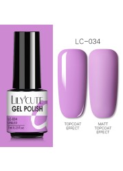 LILYCUTE 7ml UV Nail Gel Polish Autumn Winter Color Semi Permanent Matte Top Coat Necessary Soak Off UV LED Nail Art Gel Varnish