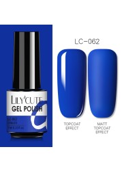 LILYCUTE 7ml UV Nail Gel Polish Autumn Winter Color Semi Permanent Matte Top Coat Necessary Soak Off UV LED Nail Art Gel Varnish