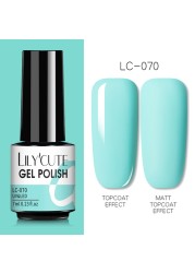 LILYCUTE 7ml UV Nail Gel Polish Autumn Winter Color Semi Permanent Matte Top Coat Necessary Soak Off UV LED Nail Art Gel Varnish