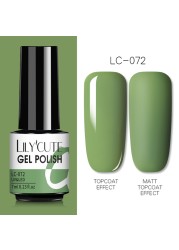 LILYCUTE 7ml UV Nail Gel Polish Autumn Winter Color Semi Permanent Matte Top Coat Necessary Soak Off UV LED Nail Art Gel Varnish