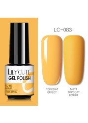 LILYCUTE 7ml UV Nail Gel Polish Autumn Winter Color Semi Permanent Matte Top Coat Necessary Soak Off UV LED Nail Art Gel Varnish