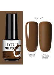 LILYCUTE 7ml UV Nail Gel Polish Autumn Winter Color Semi Permanent Matte Top Coat Necessary Soak Off UV LED Nail Art Gel Varnish