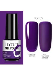 LILYCUTE 7ml UV Nail Gel Polish Autumn Winter Color Semi Permanent Matte Top Coat Necessary Soak Off UV LED Nail Art Gel Varnish